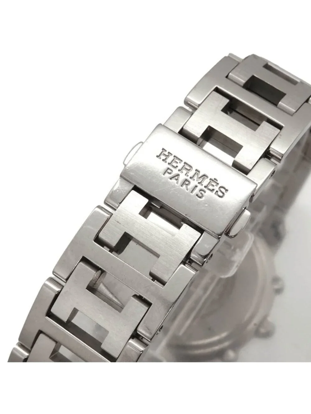 Hermes Clipper Chronograph Vintage Watch Date Black Quartz